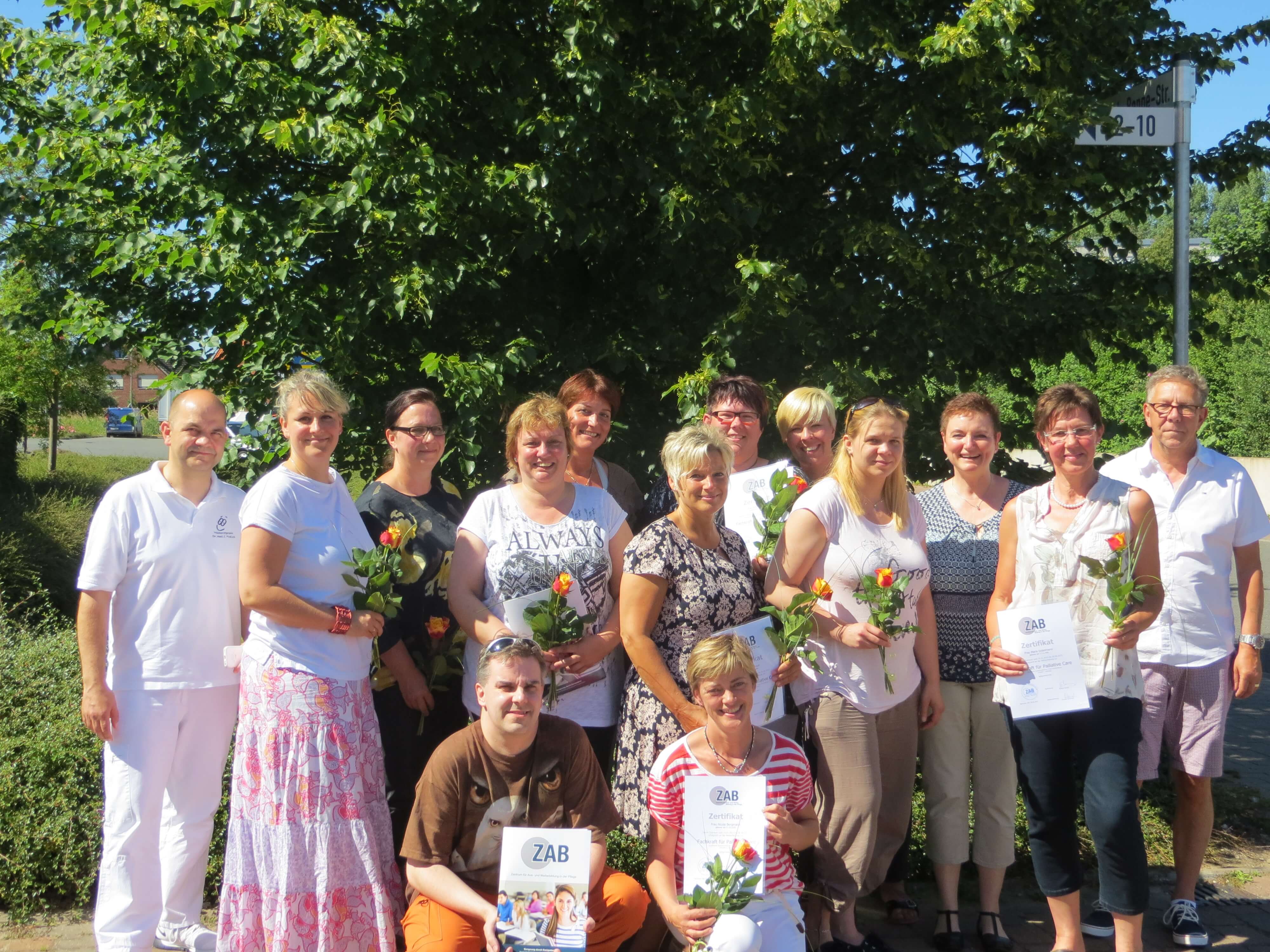 Wir gratulieren zum erfolgreichen Abschluss der Weiterbildung “Fachkraft Palliative Care” in Barsinghausen